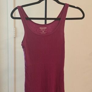 Mossimo Supply Co. Ribbed Tank Top in Berry
